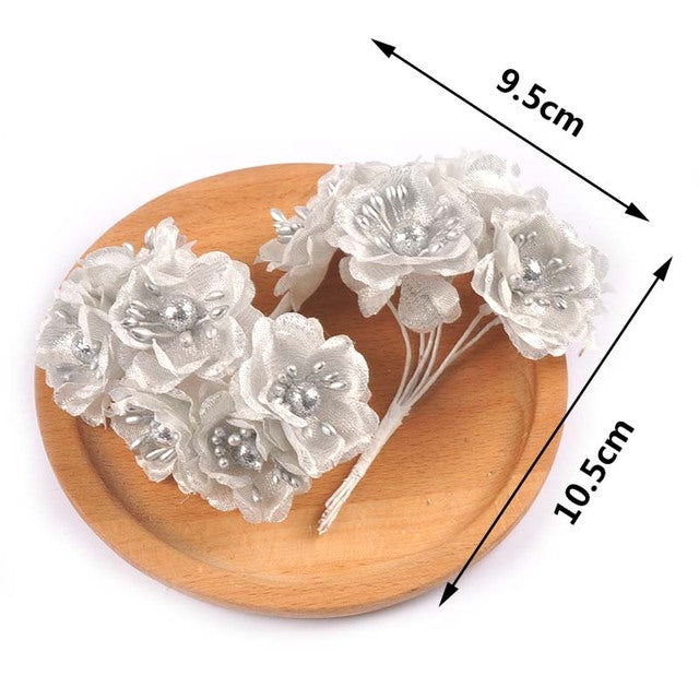 Mini Silk Flower Bouquet - Decorative Gift Box & Wreath Supplies