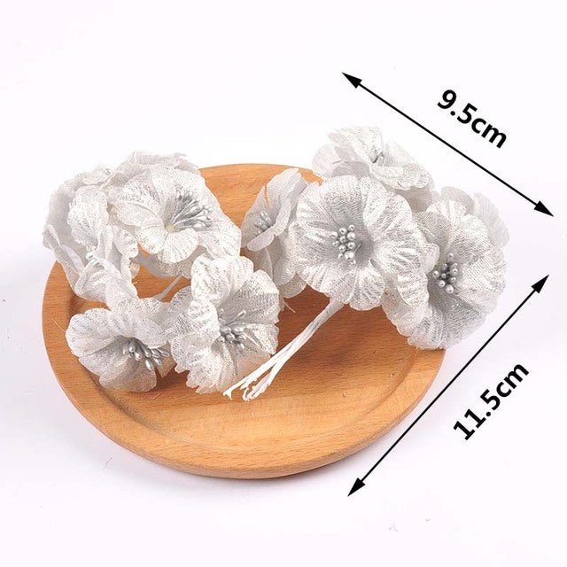 Mini Silk Flower Bouquet - Decorative Gift Box & Wreath Supplies