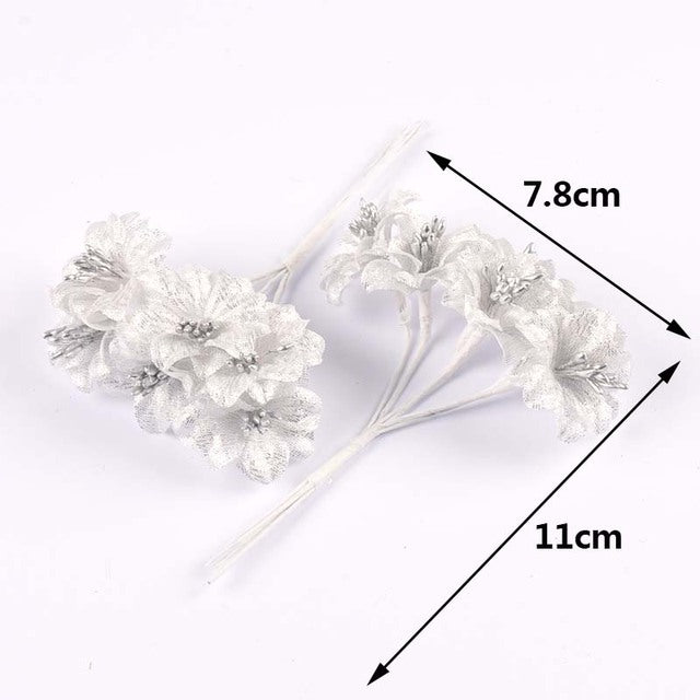 Mini Silk Flower Bouquet - Decorative Gift Box & Wreath Supplies