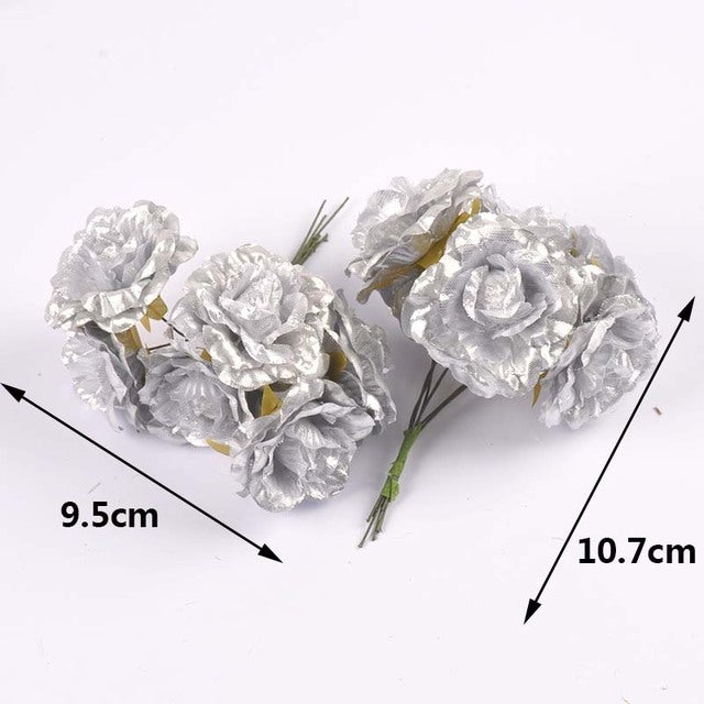 Mini Silk Flower Bouquet - Decorative Gift Box & Wreath Supplies