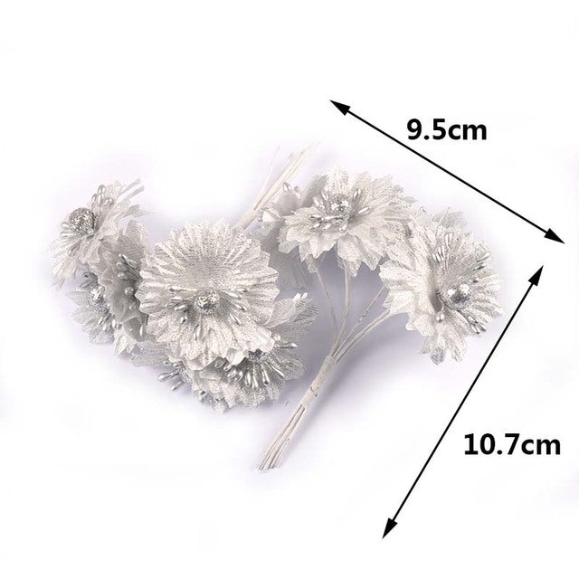 Mini Silk Flower Bouquet - Decorative Gift Box & Wreath Supplies