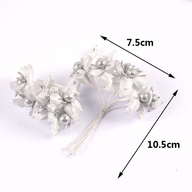 Mini Silk Flower Bouquet - Decorative Gift Box & Wreath Supplies