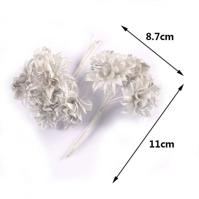 Mini Silk Flower Bouquet - Decorative Gift Box & Wreath Supplies
