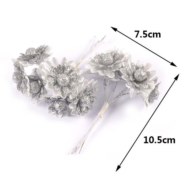 Mini Silk Flower Bouquet - Decorative Gift Box & Wreath Supplies