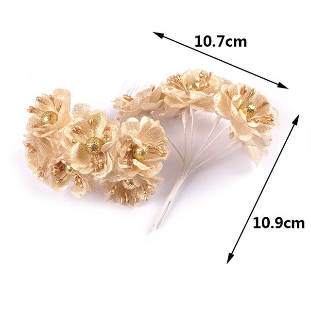 Mini Silk Flower Bouquet - Decorative Gift Box & Wreath Supplies
