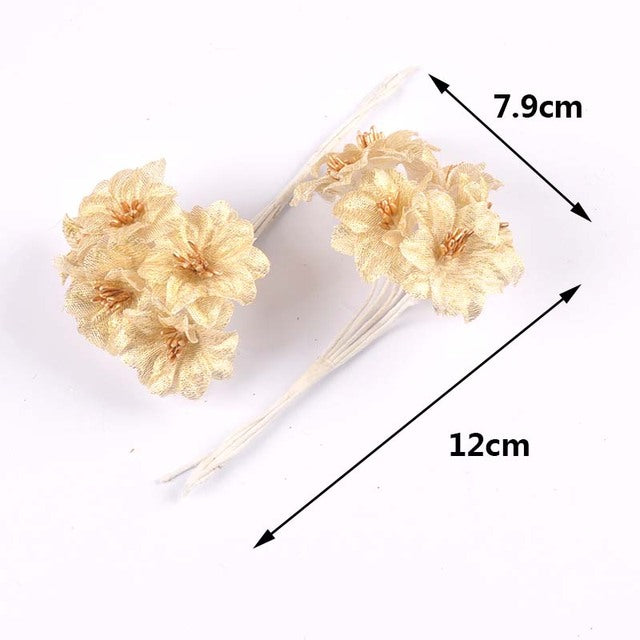 Mini Silk Flower Bouquet - Decorative Gift Box & Wreath Supplies