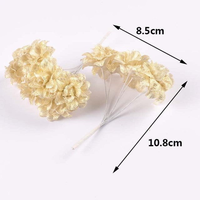 Mini Silk Flower Bouquet - Decorative Gift Box & Wreath Supplies