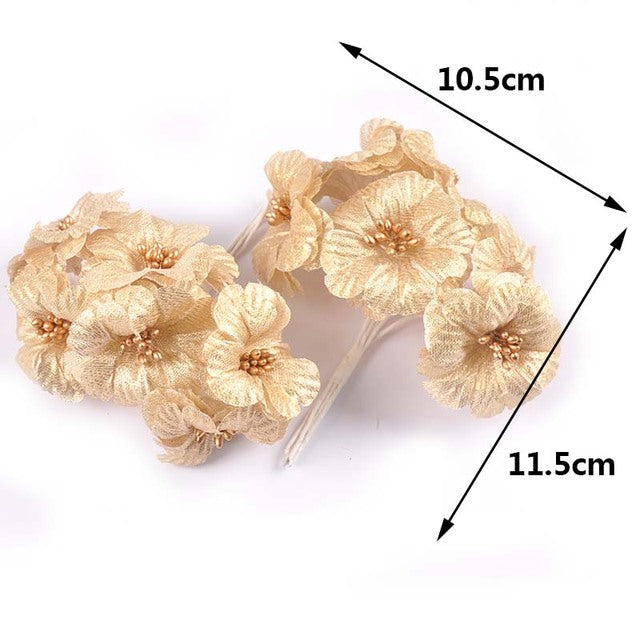 Mini Silk Flower Bouquet - Decorative Gift Box & Wreath Supplies