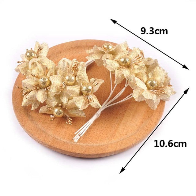 Mini Silk Flower Bouquet - Decorative Gift Box & Wreath Supplies