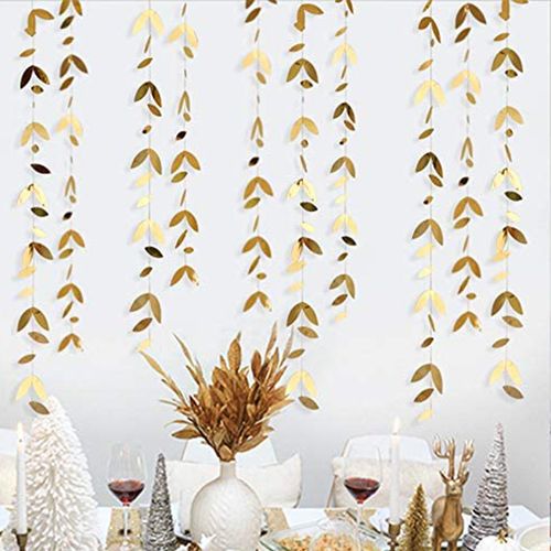Dark Emerald Green Leaf Garland - 4M Eco-Friendly Decoration Banner