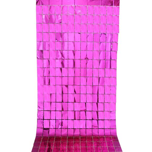 Casino Party Curtain Red & Black Foil for Event Decor - Sequin Backdrop