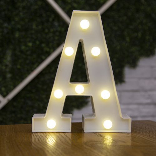 LED Decorative Letter Lamp - Warm White Light for Festive Occasions