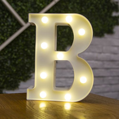 LED Decorative Letter Lamp - Warm White Light for Festive Occasions