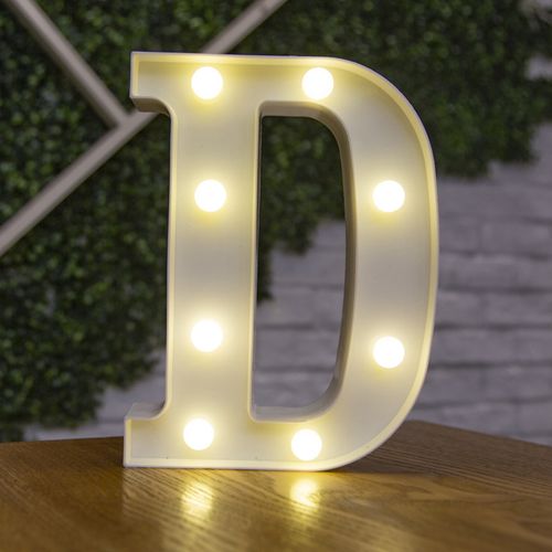 LED Decorative Letter Lamp - Warm White Light for Festive Occasions