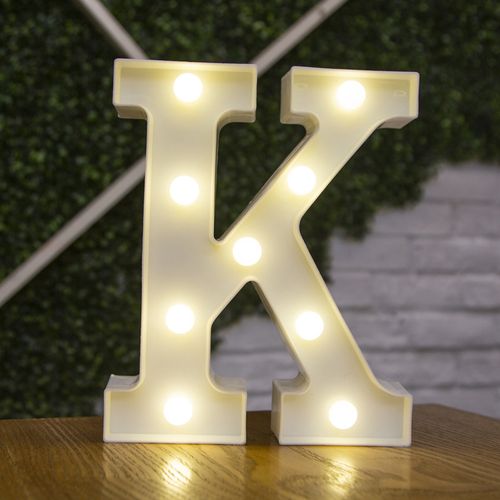 LED Decorative Letter Lamp - Warm White Light for Festive Occasions