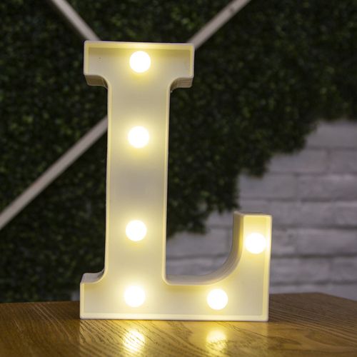 LED Decorative Letter Lamp - Warm White Light for Festive Occasions