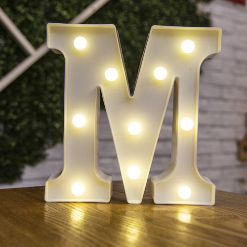 LED Decorative Letter Lamp - Warm White Light for Festive Occasions