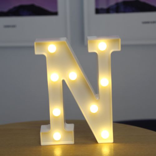 LED Decorative Letter Lamp - Warm White Light for Festive Occasions