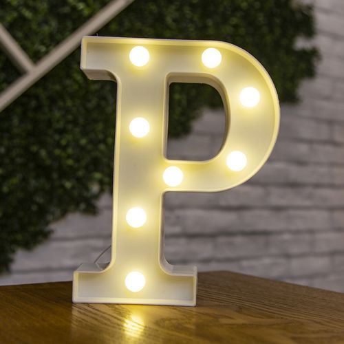 LED Decorative Letter Lamp - Warm White Light for Festive Occasions