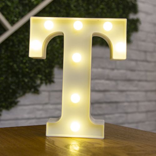 LED Decorative Letter Lamp - Warm White Light for Festive Occasions
