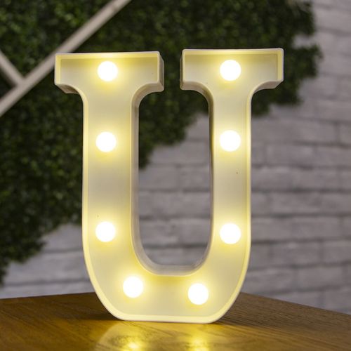 LED Decorative Letter Lamp - Warm White Light for Festive Occasions