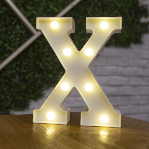 LED Decorative Letter Lamp - Warm White Light for Festive Occasions