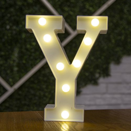 LED Decorative Letter Lamp - Warm White Light for Festive Occasions