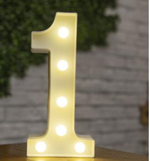 LED Decorative Letter Lamp - Warm White Light for Festive Occasions