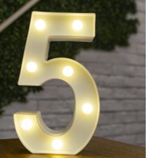 LED Decorative Letter Lamp - Warm White Light for Festive Occasions