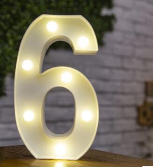 LED Decorative Letter Lamp - Warm White Light for Festive Occasions