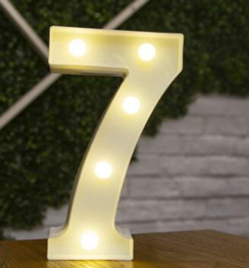 LED Decorative Letter Lamp - Warm White Light for Festive Occasions