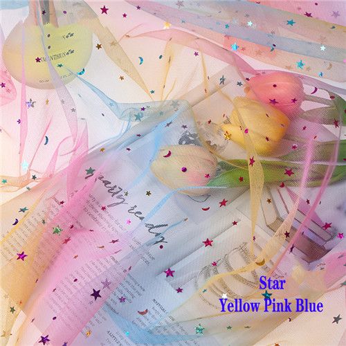 DHANXINZ Moon Star & Love Fabric - Eco-Friendly Polyester for Crafts