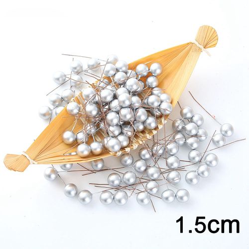 QIANHUAYU Colourful Pearl Stamens for DIY Flower Decorations - 50/200 Pcs