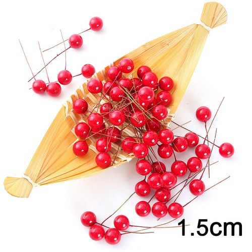 QIANHUAYU Colourful Pearl Stamens for DIY Flower Decorations - 50/200 Pcs