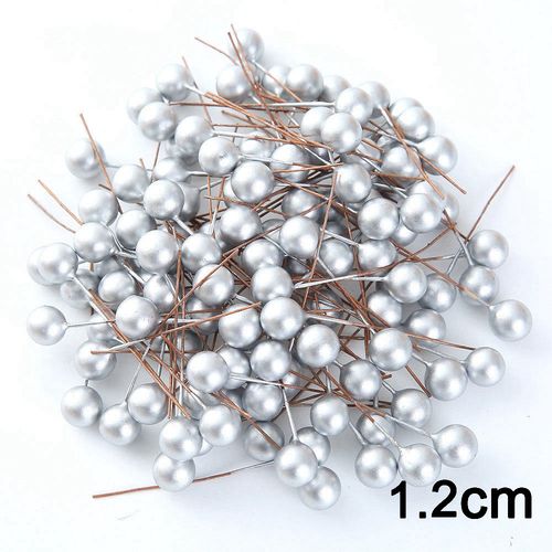 QIANHUAYU Colourful Pearl Stamens for DIY Flower Decorations - 50/200 Pcs