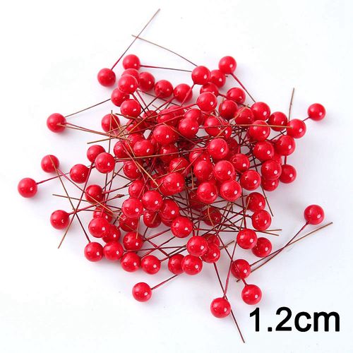 QIANHUAYU Colourful Pearl Stamens for DIY Flower Decorations - 50/200 Pcs