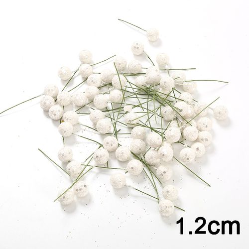 QIANHUAYU Colourful Pearl Stamens for DIY Flower Decorations - 50/200 Pcs