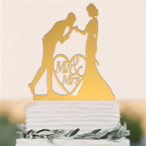 Acrylic Wedding Cake Decoration - Customisable Designs for Special Occasions