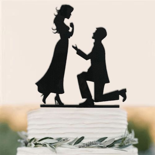 Acrylic Wedding Cake Decoration - Customisable Designs for Special Occasions
