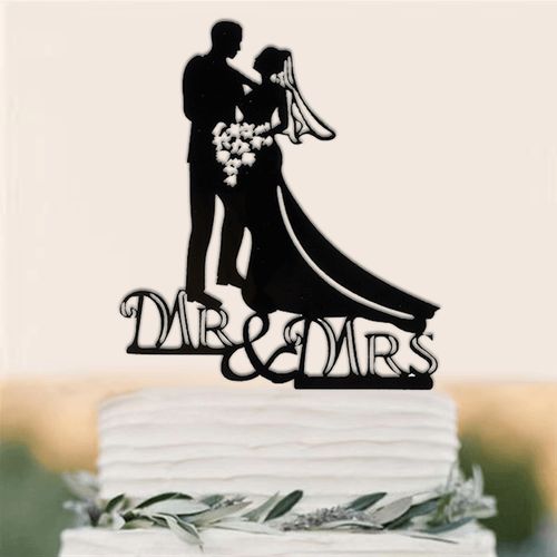 Acrylic Wedding Cake Decoration - Customisable Designs for Special Occasions