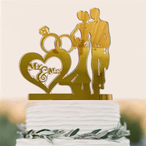 Acrylic Wedding Cake Decoration - Customisable Designs for Special Occasions
