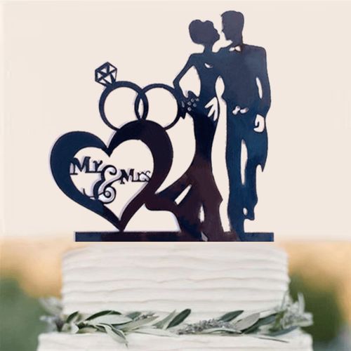 Acrylic Wedding Cake Decoration - Customisable Designs for Special Occasions