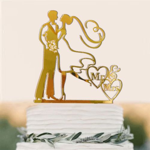 Acrylic Wedding Cake Decoration - Customisable Designs for Special Occasions
