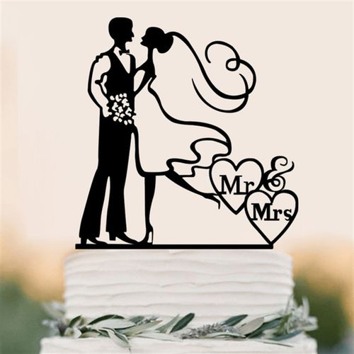 Acrylic Wedding Cake Decoration - Customisable Designs for Special Occasions