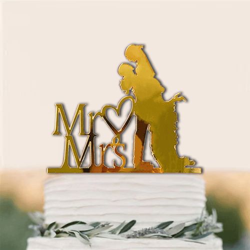 Acrylic Wedding Cake Decoration - Customisable Designs for Special Occasions