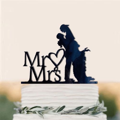 Acrylic Wedding Cake Decoration - Customisable Designs for Special Occasions