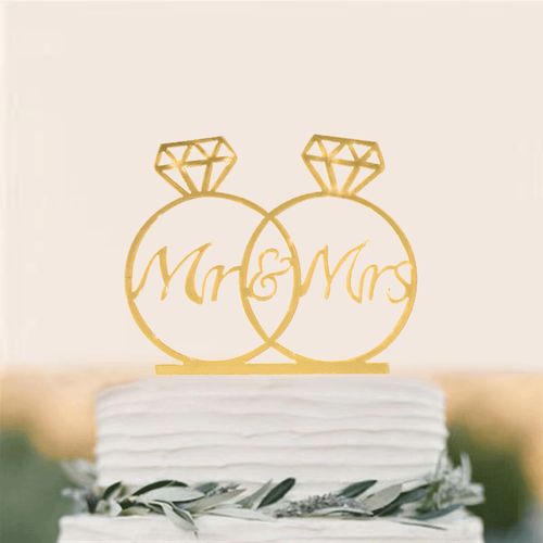 Acrylic Wedding Cake Decoration - Customisable Designs for Special Occasions