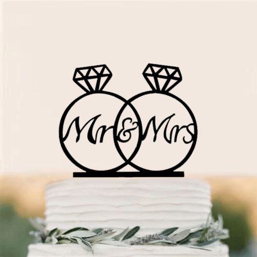 Acrylic Wedding Cake Decoration - Customisable Designs for Special Occasions