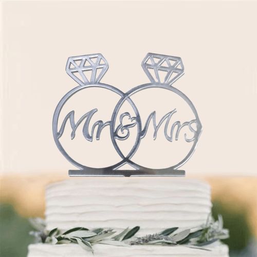 Acrylic Wedding Cake Decoration - Customisable Designs for Special Occasions