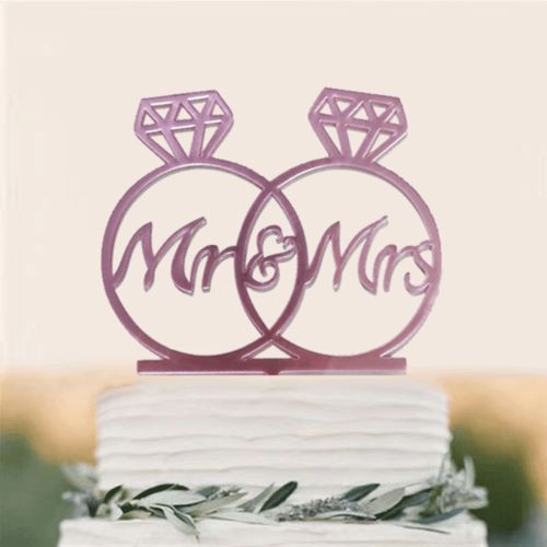 Acrylic Wedding Cake Decoration - Customisable Designs for Special Occasions